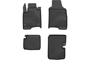 IMJ-GLOBAL Tappetini per auto No.77 compatibile con FIAT Panda III 2020 in poi su misura in gomma | Note: hybrid | Set di tappetini premium | Materiale TPE durevole | Bordini più alti