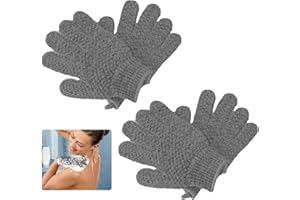 RARWIND Exfoliating Gloves, 2 Paar der Neuesten Verdickten Peeling Handschuh, Natürliche Bambusfasern Peelinghandschuh Körper, Peeling-handschuhe Für Peeling und Durchblutung