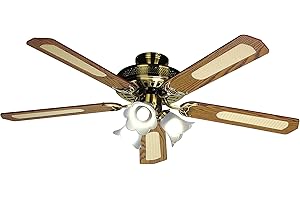 Farelek Baleares Ventilateur de plafond 132 cm Brun