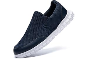 HIIGYL Mens Trainers Slip-On Shoes Casual Loafers for Men Breathable Running Sneakers Lightweight Gym Tennis Walking Shoes