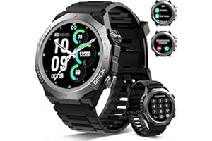Ddidbi Smartwatch Uomo Donna con Effettua o Risposta Chiamate, 1.39" Militare Orologio Smartwatch, Sonno Cardiofrequenzimetro, 110+ Modalità Sportive Fitness Tracker, IP68 Smart Watch per Android iOS