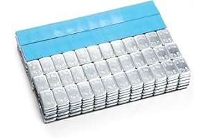 GASUPPLY 25 GAsuppply Pesi per Ruote | Pesi Equilibratura | 25 Barre Autoadesive 12 * 5g | Zincate e Rivestite in Plastica