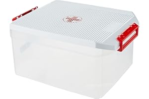 Tatay Caja Botiquín Primeros Auxilios con Tapa Gran Capacidad plástico Polipropileno 14 litros, Blanco, 27 x 39 x 19 cm