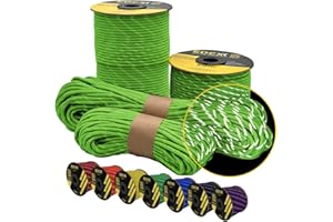 EDCX 4mm Reflective Paracord 550 (15, 30, 50 m) - Odporny na rozdarcie linka spadochronowa do przetrwania Wykonany w 100% z nylonu, 4 mm typu III, z 7 drutami w wielu kolorach