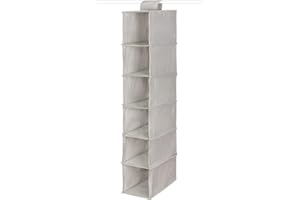 Compactor - Oxford Organisateur à 6 Niveaux pour Pulls, 30x18x94 cm, Gris, avec Bandes Velcro