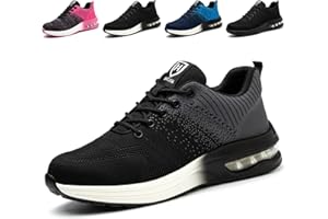 HITOPTEU Scarpe Antinfortunistiche Uomo Donna Leggere Estive Scarpe da Lavoro con Punta in Acciaio Traspiranti Scarpe Sicurezza Sportive Antiscivolo