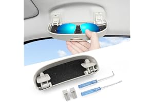 LFOTPP Porte-Lunettes de Soleil Étui à Lunettes pour 2016-2022 RenAul*t Kadjar/Arkana 2020-2022, Accessoires de Voiture Lunettes de Soleil Porte-Lunettes Boîte de Rangement Organisateur (Gris)