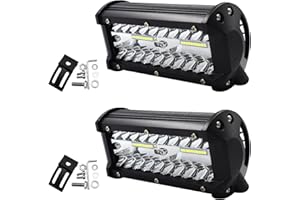 Vegena LED Faro da Lavoro 120W - 12V/24V, 6000k Luci Fuoristrada, Impermeabile per SUV, Trattori, Auto (2 PCS)