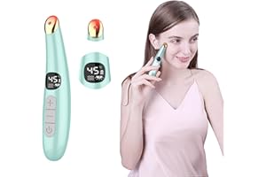 DOCOCO Appareil Anti Cernes Yeux Et Poche, Massage Visage ThéRapie Vibration, Chaudes LumièRe Anti-Rides