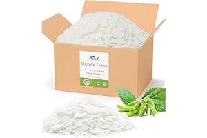 BOYUJK Cera di Soia Fiocchi per Candele 5KG, Premium Natural Cera per Candele, 100% Cera per Candele Fai da Te per La Produzione di Candele da Agricoltura Biologica