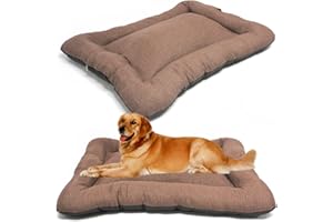 BPS BUENA PET SHOP BPS - Coperta, materassino per cani e gatti, cuccia per animali domestici antiscivolo, misura S/M/L, portatile, materasso, divano con cuscino morbido (M: 87 x 67 cm, marrone) BPS-14095MA