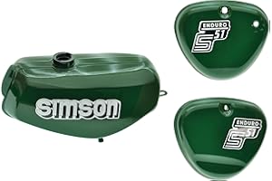 OST2RAD Tank Set mit Seitendeckel S51E Enduro Billardgrün versiegelt mit Aufkleber Simson