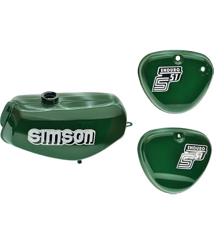 Simson SET Tank + Beide Seitendeckel, Flammenrot - S51E Enduro | Simson