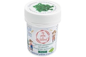 Les pâtes de Léonard - Colorant Alimentaire en Poudre Vert pour Pates Fraiches & Raviolis - Colorant Spaghettis, Tagliatelles, Cuisine Italienne - Colorant Comestible Noël - LPDL202