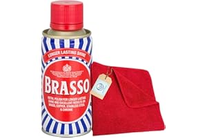 AVATOPIA Premium Brasso Metal Polish Cleaner 175ml with Microfibre Cloth | Liquid Metal Shine for Brass, Copper, Chrome & Stainless Steel | Brasso Brass Polish for Long Lasting Results