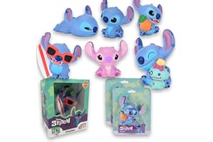#SBABAM Disney Stitch Squishy Funny Box, Personajes coleccionables en versión Maxi, 13 cm, Juego de 2 Unidades, Suaves Juguetes para Aplastar