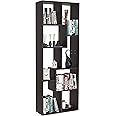 Lukzer 8 Shelves Modern Simple Engineered Wood Book Shelf with Storage Display Rack Open Bookcase Showcase Stand (MR-004/Wenge/164 x 24 x 70 cm) DIY (Do It Yourself)