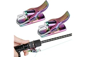 TSV 2 PCS Sea Fishing Casting Trigger, Cannon Surf Fishing Trigger Aid, Fixed Spool Casting Aid, Marine Fishing Rod Clamp Thumb Button Trigger, Bionic Finger for Fishing Finger Protector