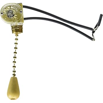 Electraline 546650 Interruttore Con Cordicella A Leva – 10A 250V, 2500W, Fissaggio Con Dado, Per Modellismo, Luci E Dispositivi Elettrici