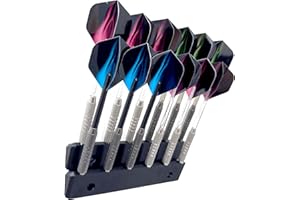 The Good Idea | Dart Holder Wall Mount Rack – 2 Pack Holds 12 Darts (6 Each) – Vertical or Horizontal Dart Storage for Steel & Soft Tip – Game Room Display