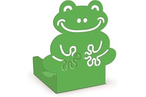 Alubox 98ZZELLARANAVE Porta Citronella o Porta Candela con sagoma di Rana Verde (Non Porta spirali antizanzare)