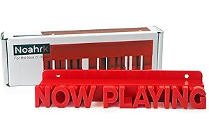 Noahrk Now Playing Vinyl-Schallplattenständer Wandhalterung – jetzt drehender Schallplattenständer aus Vinyl, Schallplatten-Display, LP-Schallplatten-Display, Regal, Ständer, Plattenzubehör (rot)