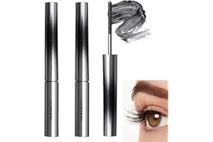 LILELIG 2 Stück Iron Eye Mascara, 3D Curling Wimperneisen-Mascara, Metal Mascara, Schwarzes 3D Curling Eyelash Iron Mascara, Gekräuseltes Ironeye Mascara, Nicht Zusammenbackend, Nicht Verschmierend, Langlebig