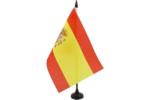 AZ FLAG Bandiera Da Tavolo Spagna 21x14 cm - Piccola Bandierina Spagnola 14 x 21 cm