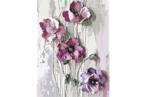 NECDEOL Dipingere con i Numeri Adulti, Paint by Numbers Kit, Colorare con i Numeri Adulti, Dipingi con i Numeri con Tela, Vernice Acrilica e 3 Pennelli di Legno Decora la casa Regalo(40 x 50cm