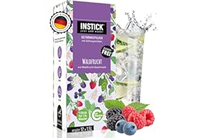 ‎INSTICK JUST ADD WATER INSTICK Zuckerfreies Instant-Getränk (Waldfrucht) - 1 Packung für 12 x 1,5-2,5 L - Veganes Getränkepulver Kalorienarm & Vitamin C - Instant-Pulver