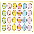 Wooden Eggs for Hanging, 24 Pieces, Approx. 2.5 cm Tall, Assorted Colours Customisable