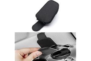 STOOKI Magnetisches Sonnenbrille Halter Sunglasses Holder for Car FüR Auto-Sonnenblende Universelles Sonnenbrillen-Clip-Visier-ZubehöR Echtes Leder Brillengestell