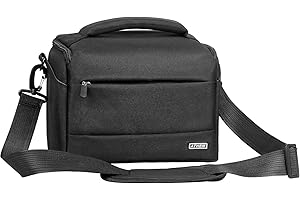 ATHEM SLR Camera Bag, Large Capacity Waterproof Shockproof Single Camera Shoulder Bag, Camera Case Bag, Camera Bags for DSLR and Lenses, with Waterproof Cover