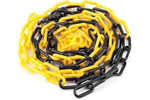 SNS SAFETY LTD Chaîne en plastique noir et jaune 6 mm 25,0 mètres