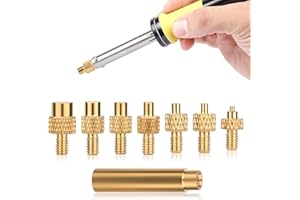 TNEDFOD 8 Stück Lötspitzen Einschmelzhilfe für M2 M2.5 M3 M4 M5 M6 M8 Gewindeeinsatz für 900M, T18, Weller ST Serie Lötspitzen 3D Drucker Zubehör Gewindeeinsätze Einschmelzmuttern