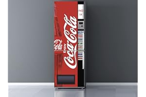 Oedim Pegatinas Vinilo para Frigorífico Máquina expendedora Cocacola | 185x60cm | Adhesivo Resistente | Pegatina Adhesiva Decorativa de Diseño Elegante