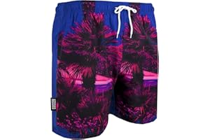 Guggen Mountain Banador de Natacion para Hombre Traje de Bano Rayas Deportivos Short para Natacion Playa Piscina