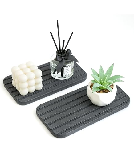 2 Plateaux En Pierre Diatomite Absorbante 22x8 Cm - Porte-Savon Salle De Bain Et Cuisine, Séchage Rapide Anti-Moisissure
