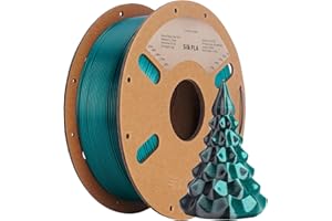 ‎ENISINA Silk PLA Filament 1.75mm, ENISINA Seidig Glänzendes 3D Drucker Filament PLA, Maßgenauigkeit +/- 0.03mm，1kg / 2.20lb (Schwarz & Dunkel grün)