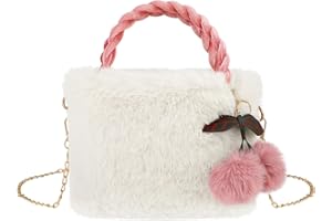 Jeffdad Borse da donna, Fluffy Tote Bag Peluche Tote Bag Inverno Morbido Signore Borse di Lusso Delle Donne di Pellic