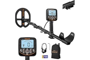 Hazlewolke 35CM Metal Detector professionali Metal Detector leggero, modalità professionali maggiore precisione doppia bobina di ricerca impermeabile DD, display LCD retroilluminato funzione Pinpoint