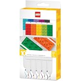IQ LEGO İkonik Kırtasiye 10'lu Paket Kalem: LEGO Plakalı Yaratıcı Hızlı Kuruyan Jel Kalem - 10 Renk Seti, İnce U&ccedil; 0,7 - Ofis 