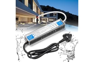 BRIMETI 12V LED Driver 150W LED Transformer Waterproof Outdoor IP67 AC 240V to DC 12V 12.5A Power Supply With Plug Constant Low Voltage Adapter for Strip Light Garden Shed Cabinet Light