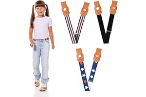 Kioiner 3 Stück gürtel ohne schnalle, verstellbare Elastischer gürtel kinder, Stretch Schnallenfreier gürtel kinder junge Mädchen für Jeans Hosen Kleid, Mehrfarbig, standardmäßig