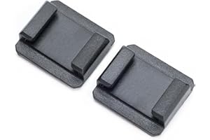 VRIG 2 Packs Plastik Cold Shoe Mount Adapter mit selbstklebendem Rückenaufkleber, Cold Shoe Adapter für Kamerakäfig Blitz Flash LED Monitor Mikrofone