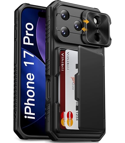 Étui Portefeuille En Cuir Véritable Pour IPhone 17 - Avec 2 Poches Cartes Cousues Et Bouton Contrôle Photo - Protection Complète Et Design élégant M2GL