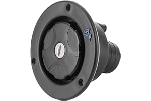 Fournyaa RV Water Filling, Water Filler Cap Gravity Water Inlet Water Filler Connection Black Leak-Proof Lockable with 2 Keys for Motorhome for Motorhome