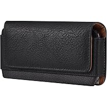 Kwmobile Gürteltasche Für Handys – Kunstleder Case Mit Clip, 13,2 X 6,5 X 1,3 Cm, Für IPhone 4/5/SE U.a., Schwarz