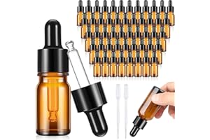 BSTDAYEVER Bottiglie Contagocce 10ml 23pcs Ambrato Bottiglie Contagocce Sicuro Flacone Contagocce Ecologica Bottiglia Pipetta Piccola Riutilizzabile 7.5×2.2cm per Laboratorio Olio Essenziale Profumi