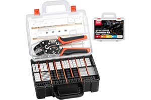 PEBA Premium Crimpzangen Set inkl. 20 Stile JST-XH und JST-SM 2,5mm Stecker - Profi Zange 0,05-0,5mm² für Dupont,JST(XH/SM/SYP/VH),Molex,IC-Stecker,AMP/TE, Crimpzange JST Stecker Set - Elektrowerkzeug